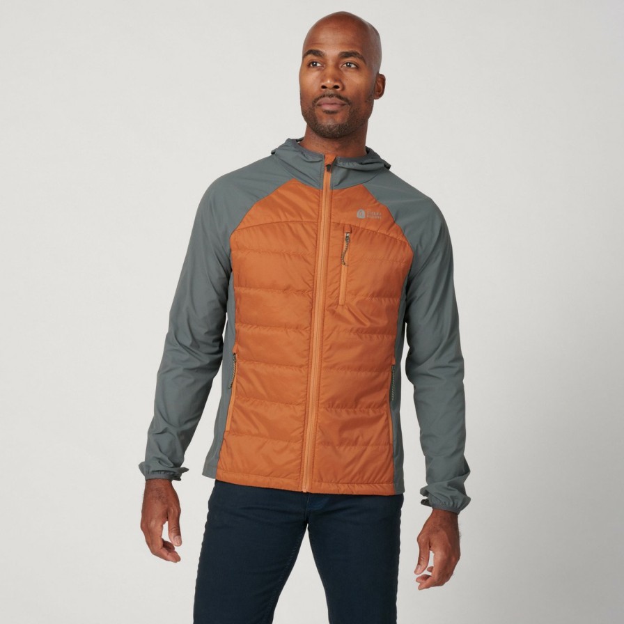 Men Sierra Designs | Men'S Borrego Hybrid Jacket Sudan Brown/Urban Chic